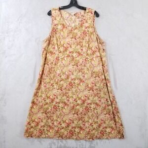 April Cornell Midi Dress Women 3X/W1 Floral Sleeveless Pinafore Prairie Cottage